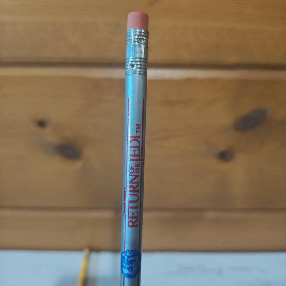Set of 2 Vintage 80s Pencil 1983 Return of The Jedi and 1984 Indiana Jones
